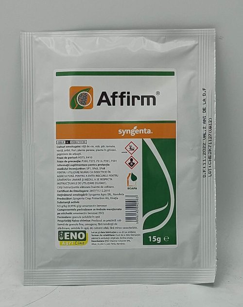 Insecticid AFFIRM - Syngenta, Contact, Vita de vie, Mar, Tomate, Varza, Ardei