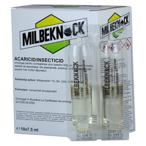 Insecticid acaricid MILBEKNOCK EC -Belchim, Contact, Vita de vie, Mar, Castraveti