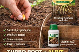 Importanța plantării corecte a semințelor și stimularea germinației cu Turbo Root și Albit